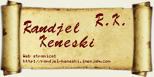 Ranđel Keneški vizit kartica